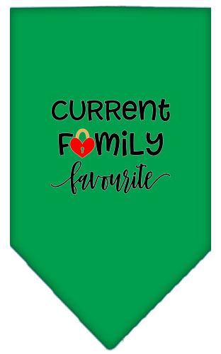 Family Favorite Screen Print Bandana Emerald Green Small